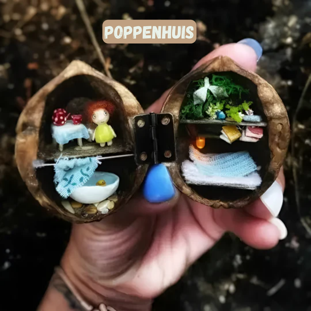 NutNook™ - Miniatuurdecoratie van Walnootschalen