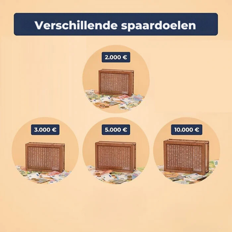 TreasureBox™ - Spaardoos met spaardoel