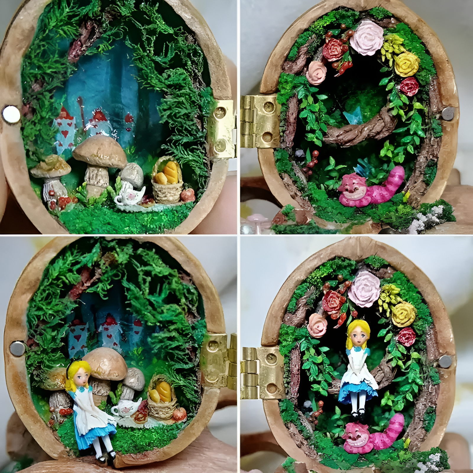 NutNook™ - Miniatuurdecoratie van Walnootschalen