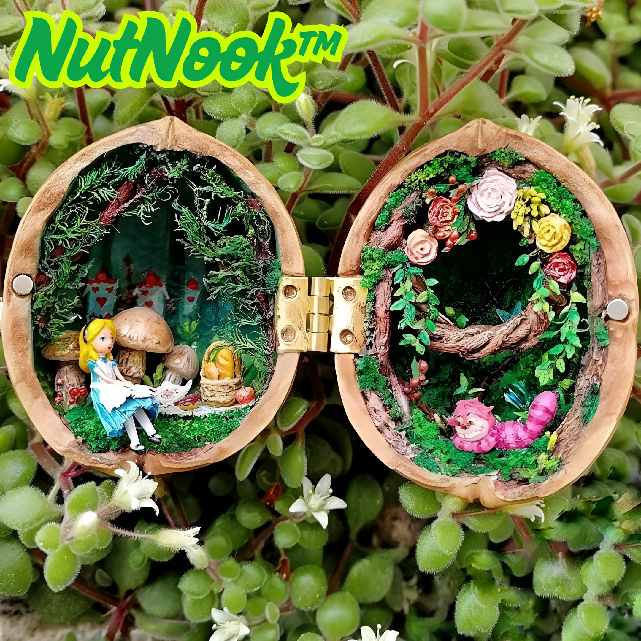 NutNook™ - Miniatuurdecoratie van Walnootschalen